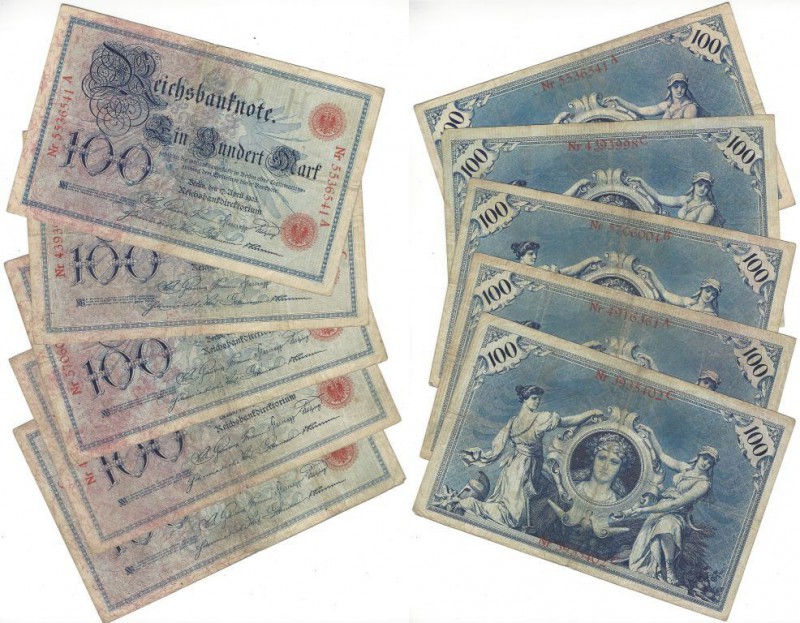 Banknoten, Deutschland / Germany. Reichsbanknoten und Reichskassenscheine (1874-...