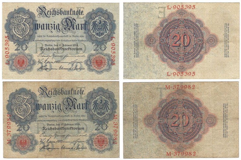 Banknoten, Deutschland / Germany. Reichsbanknoten und Reichskassenscheine (1874-...