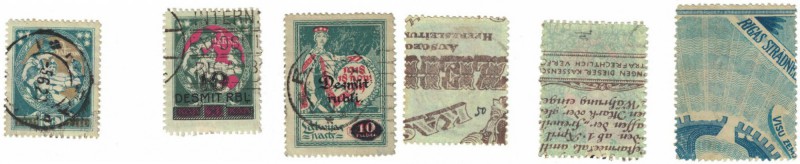 Briefmarken / Postmarken, Lettland / Latvia. Allegorie. Lot von 3 stück 1919-20....