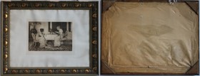 Kunst und Antiquitäten / Art and antiques. Gravüre "Her First Love Letter" 1800 Jahr. Maße mit Rahmen: 114 x 87 cm. Im Rahmen