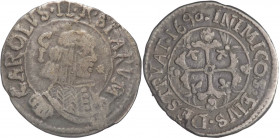 Cagliari - Carlo II (1665-1700) - reale 1690 - MIR 88/2 - Ag - 2,27 g

mBB/qSPL

SPEDIZIONE SOLO IN ITALIA - SHIPPING ONLY IN ITALY
