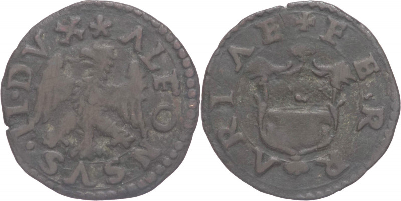 Ferrara - Alfonso II d'Este (1559-1597) - quattrino - MIR 327 - Ae - 0,73 g

S...