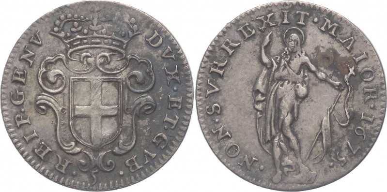 Genova - Periodo dei Dogi Biennali III°Fase (1637-1797) - 5 soldi 1675 - CNI 14 ...