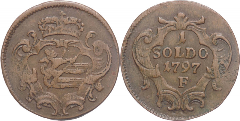 Gorizia - Francesco II (1792 - 1835) - 1 soldo 1797 F - KM# 35 - Cu

BB 

SP...
