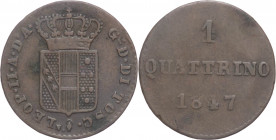 Granducato di Toscana - Leopoldo II di Lorena (1824-1859) - 1 quattrino 1847 - Gig. 113 - 0,91 g - Cu 

BB 

SPEDIZIONE SOLO IN ITALIA - SHIPPING ...