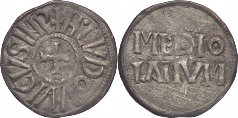 Milano - Ludovico il Pio imperatore e re d'Italia (814-840) - Denaro 819-822 - P...