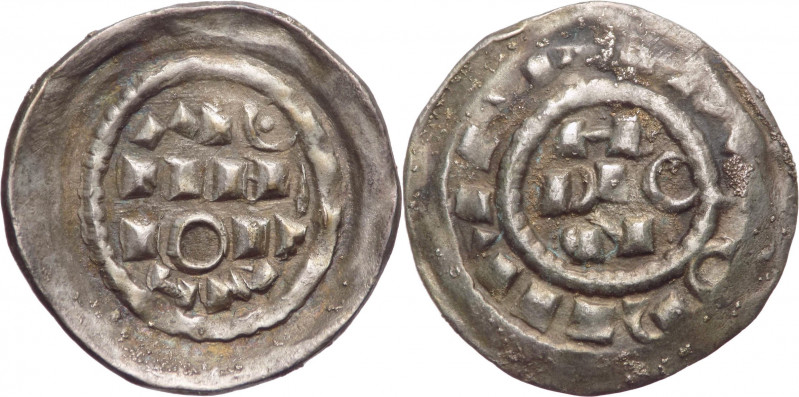 Milano - Enrico II di Sassonia (1004-1024) - Denaro Scodellato - Mir.449 - 1,1 g...