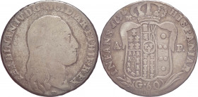 Regno di Napoli - Ferdinando IV (1759-1816) - 1/2 piastra da 60 grana 1798 - Gig.90 - Ag - 13,53 g

MB 

SPEDIZIONE SOLO IN ITALIA - SHIPPING ONLY...