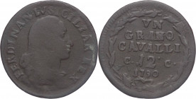 Regno di Napoli - Ferdinando IV (1759 -1816) - 1 grano da 12 cavalli 1790 - MIR 397/5 - 5,37 g - RARO (R)

BB 

SPEDIZIONE SOLO IN ITALIA - SHIPPI...