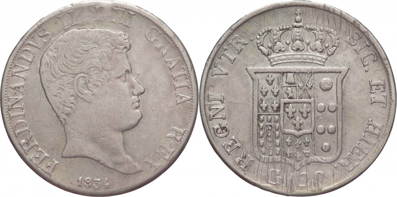 Regno delle Due Sicilie - Ferdinando II (1830-1859) - piastra da 120 grana 1834 ...