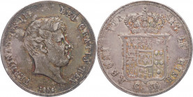 Regno delle Due Sicilie - Ferdinando II (1830-1859) - 1/2 piastra da 60 grana 1856 1 rovesciato - Gig.112a - Ag - 13,80 g - RARISSIMO (RRR)

qSPL
...
