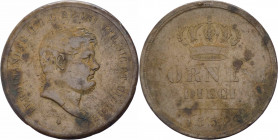 Regno delle Due Sicilie - Ferdinando II (1830-1859) 10 Tornesi 1852 - Zecca di Napoli - Gig.203 - Cu - gr.30 - Ø mm36,90 - MOLTO RARA (RR)

MB

SP...