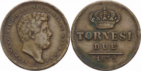 Regno delle Due Sicilie - Ferdinando II (1830-1859) 2 Tornesi 1852 Grana del II°Tipo - Zecca di Napoli - Gig.256 - Cu - gr.6,91

MB

SPEDIZIONE SO...