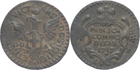 Regno di Sicilia - Vittorio Amedeo II Re di Sicilia (1713-1718) - Grano, I tipo, 1717 - MIR 901h, Sim. 61, Biaggi 770d Palermo - Cu - 4,87 g

qSPL
...