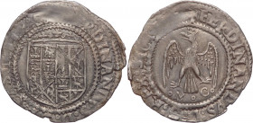 Messina - Ferdinando Il Cattolico (1479-1516) - Tarì D/Stemma coronato R/ Aquila coronata ad ali spiegate, testa rivolta a s. ; Sigle M C - Mir.244/2 ...