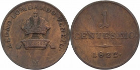 Regno Lombardo-Veneto - Francesco I (1815-1835) 1 centesimo 1822 - Crippa 12/A - Zecca di Milano Cu - gr. 1,7

BB

SPEDIZIONE SOLO IN ITALIA - SHI...