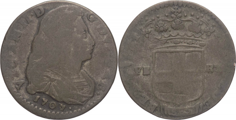 Savoia Antichi - Vittorio Amedeo II (1680-1713) - 5 soldi 1707 - MIR 980F - Mi -...