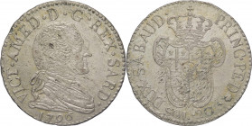 Regno di Sardegna - Vittorio Amedeo III (1773-1796) - 20 soldi 1796 - MIR 990c - Mi - 4,83 g

SPL

SPEDIZIONE SOLO IN ITALIA - SHIPPING ONLY IN IT...