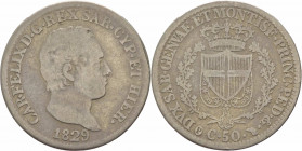 Regno di Sardegna - Torino - Carlo Felice (1821-1831) - 50 Centesimi 1829 - Pagani 119 - Ag

MB+

SPEDIZIONE SOLO IN ITALIA - SHIPPING ONLY IN ITA...