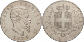 Regno d'Italia - Vittorio Emanuele II (1861-1878) - 5 Lire 1877 - Gig.52 - Ag

mBB 

SPEDIZIONE SOLO IN ITALIA - SHIPPING ONLY IN ITALY