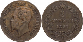 Regno d'Italia - Vittorio Emanuele II (1861-1878) - 2 centesimi 1862 Napoli - Gig.109 - Cu - RARO (R)

mBB 

SPEDIZIONE SOLO IN ITALIA - SHIPPING ...