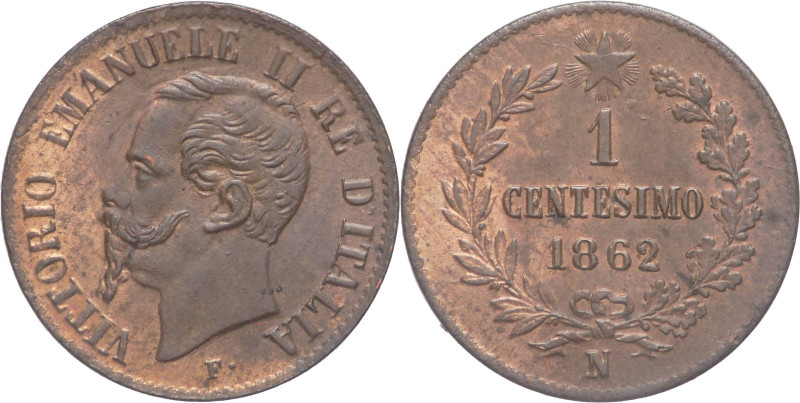 Regno d'Italia - Vittorio Emanuele II (1861-1878) - 1 centesimo 1862 Napoli - Gi...