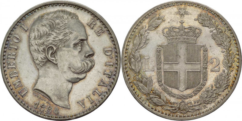 Regno d'Italia - Umberto I (1878-1900) - 2 Lire 1884 - Gig. 28 - Ag

mBB 

S...