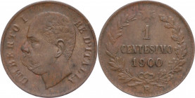 Regno d'Italia - Umberto I (1878-1900) - 1 Cent. 1900 (variante , marcata debolezza di conio) - Cu

SPEDIZIONE SOLO IN ITALIA - SHIPPING ONLY IN ITA...