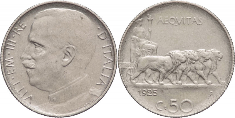 Regno d'Italia - Vittorio Emanuele III (1900-1943) - 50 centesimi 1925 - Gig.171...