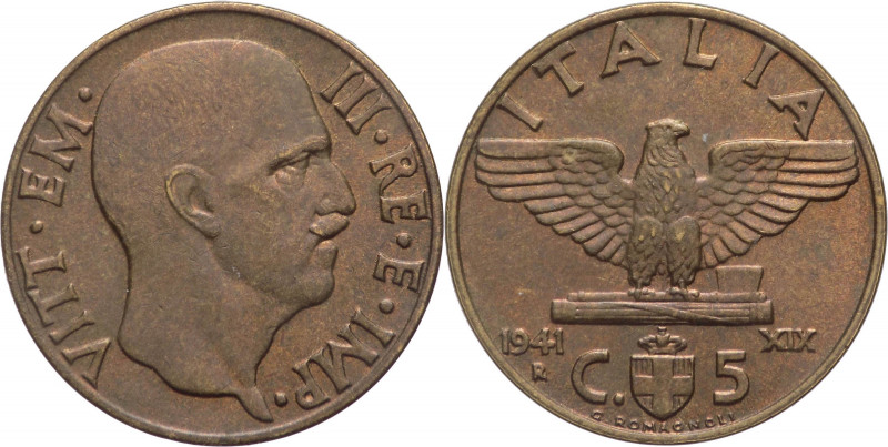 Regno d'Italia - Vittorio Emanuele III (1900-1943) - 5 centesimi 1941 Impero - G...