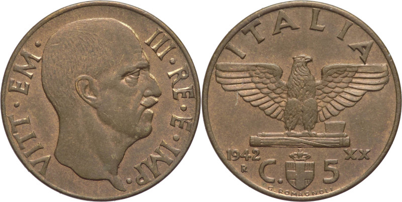 Regno d'Italia - Vittorio Emanuele III (1900-1943) - 5 centesimi 1942 Impero - G...