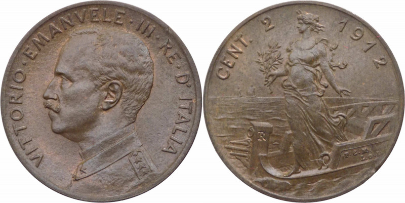 Regno d'Italia - Vittorio Emanuele III (1900-1943) - 2 Centesimi 1912 "Italia su...