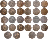 Regno d'Italia - Vittorio Emanuele II (1861-1878) - lotto di 14 monete da 10 centesimi (tutte le Zecche) - anni vari - Cu 

med.BB 

SPEDIZIONE SO...