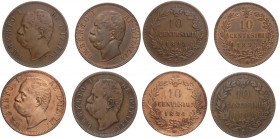Regno d'Italia - Umberto I (1878-1900) - lotto di 4 monete da 10 centesimi 1894-1895 - Cu

med.qSPL

SPEDIZIONE SOLO IN ITALIA - SHIPPING ONLY IN ...