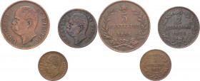 Regno d'Italia - Umberto I (1878-1900) - lotto di 3 monete di taglio e anni vari - Ae

med.mBB 

SPEDIZIONE SOLO IN ITALIA - SHIPPING ONLY IN ITAL...
