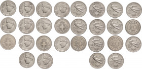 Regno d'Italia - Vittorio Emanuele III (1900-1943) - lotto di 14 monete: serie dei 20 centesimi esagono + 20 centesimi libertà librata - Ni

med.qSP...