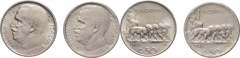 Regno d'Italia - Vittorio Emanuele III (1900-1943) - coppiola da 50 centesimi le...
