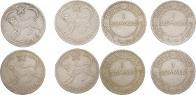 Colonie Italiane - AFIS - lotto di 4 monete da 1 somalo 1950 - Mi

med.BB 

SPEDIZIONE SOLO IN ITALIA - SHIPPING ONLY IN ITALY