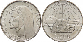 Repubblica Italiana (dal 1946) - Monetazione in lire (1946-2001) - 500 Lire 1965 "700 anni dalla nascitadi Dante Alighieri" - Gig.42 - Ag

FDC

SP...