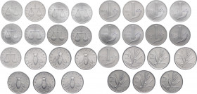 Repubblica Italiana (dal 1946) - Monetazione in lire (1946-2001) - serie da 1 lira 1951-1959 e serie 2 lire 1953-1959 (manca il 58')

FDC

SPEDIZI...