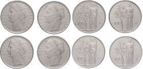 Repubblica Italiana (dal 1946) - Monetazione in lire (1946-2001) - lotto di 4 pezzi da 100 lire Minerva (1962- 1963-1964-1965) - Ac

med.qSPL

SPE...