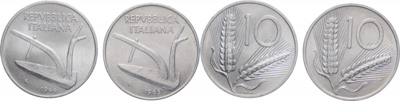 Repubblica Italiana (dal 1946) - Monetazione in Lire (1946-2001) - lotto di 2 pe...