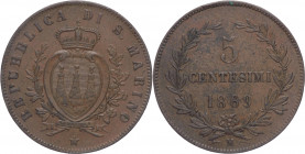 San Marino - Vecchia Monetazione (1864-1938) - 5 centesimi 1869 - Gig.38 - Cu

SPL

SPEDIZIONE SOLO IN ITALIA - SHIPPING ONLY IN ITALY