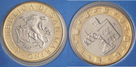 San Marino - Nuova Monetazione (dal 1972) - Monetazione in Lire (1972-2001) - 1000 lire 1997 -bimetalliche - in folder originale 

FDC

SPEDIZIONE...