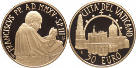 Vaticano - Francesco I, Bergoglio (dal 2013) - 2015 - Moneta da 50 euro in Au. - Pontificio Santuario della Beata Vergine del S. Rosario di Pompei - I...