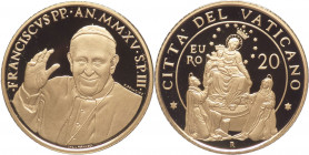 Vaticano - Francesco I, Bergoglio (dal 2013) - 2015 - Moneta da 20 euro in Au. - Basiliche Pontificie: Pompei - In cofanetto originale.

FS

SPEDI...