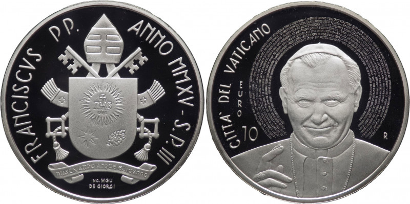 Vaticano - Francesco I, Bergoglio (dal 2013) - 10 euro 2015 -10 Anni dalla Morte...