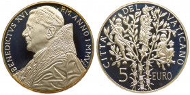 Città del Vaticano - Benedetto XVI, Ratzinger (2005-2013) - Anno 2005 - Moneta Celebrativa in argento da 5 euro - 60° Anniversario della fine della II...