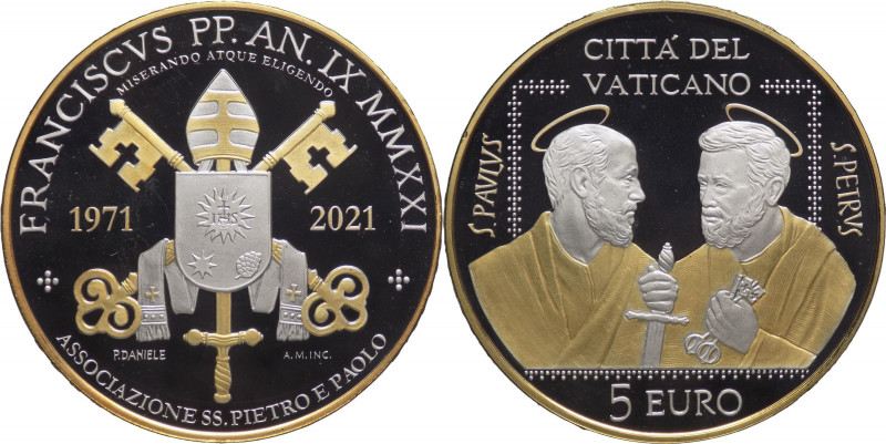 Vaticano - Francesco I, Bergoglio (dal 2013) - 5 euro 2021 - 50° Ass. San Pietro...