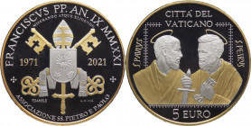 Vaticano - Francesco I, Bergoglio (dal 2013) - 5 euro 2021 - 50° Ass. San Pietro e Paolo - Ag + Au - in cofanetto e scatola originale

FS

SPEDIZI...